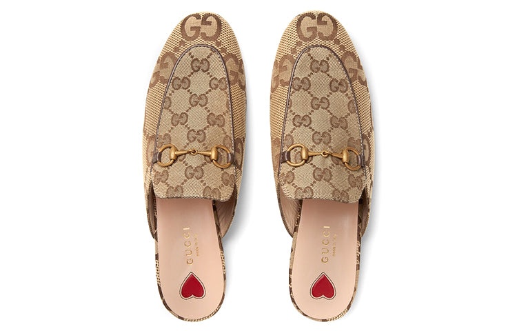 (WMNS) Gucci Jumbo GG Princetown Slipper 'Camel Ebony' 475094-UKO60-2588 - 3