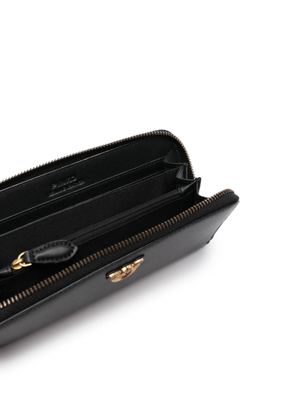 logo-plaque leather wallet - 3