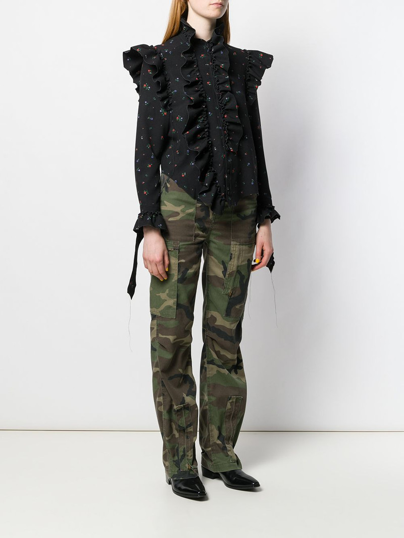 floral print ruffled shirt 3