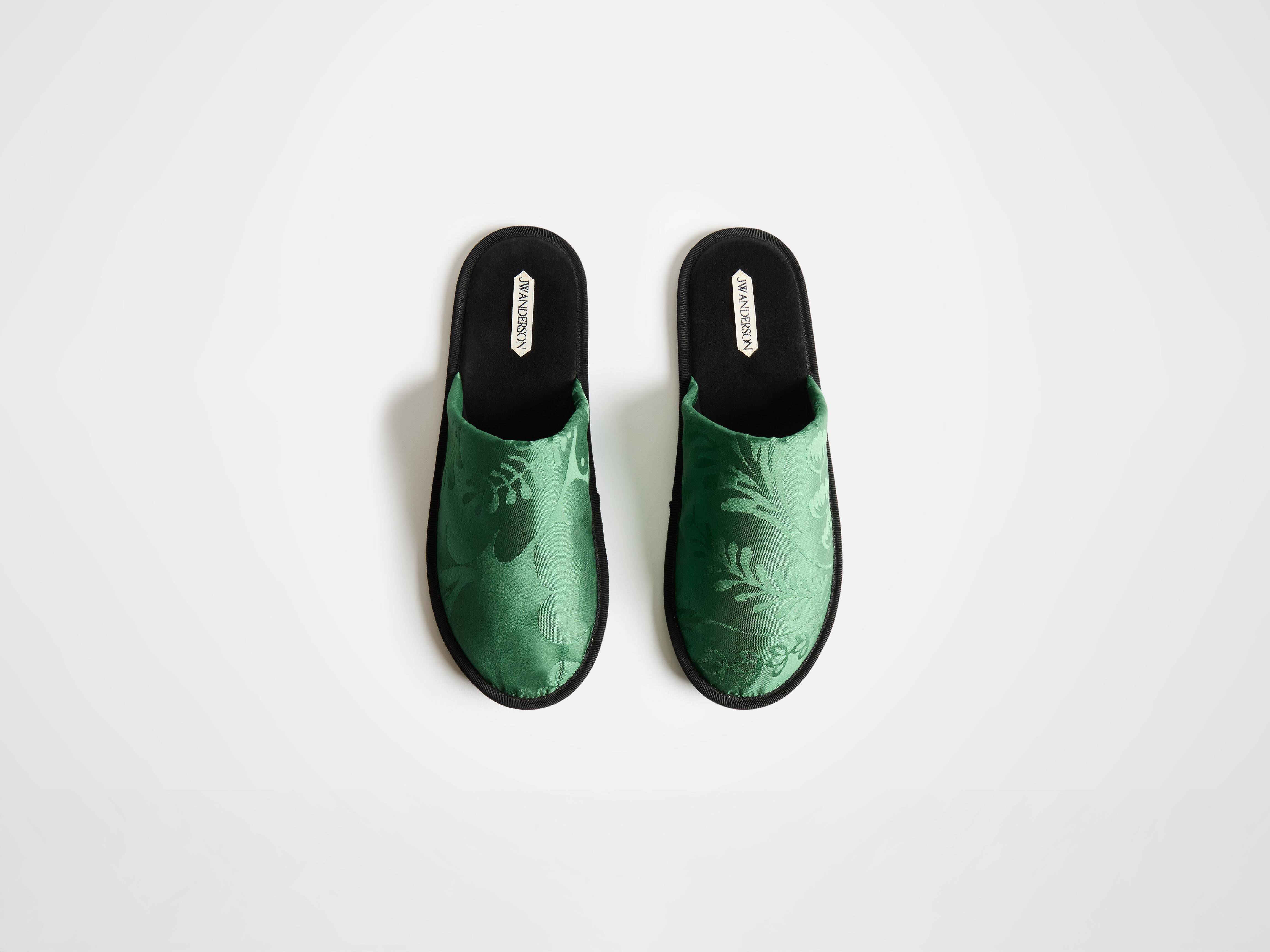 MENS CLOSE TOE SLIDES IN EMERALD - 2
