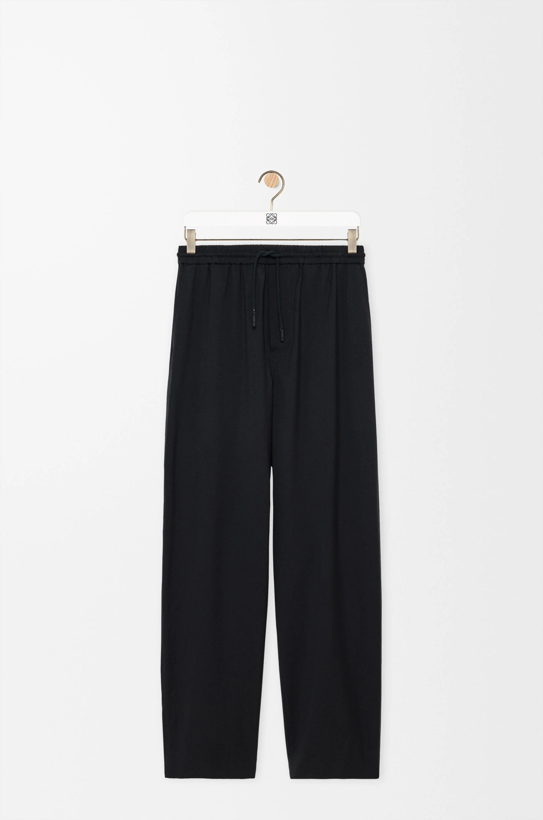 Drawstring trousers in wool - 1