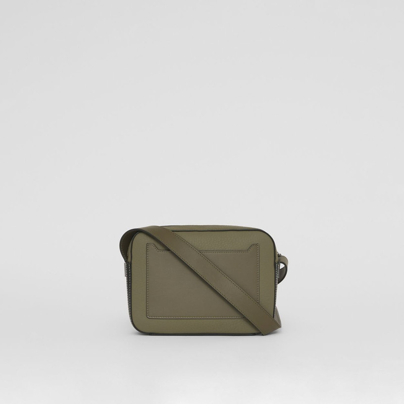 Two-tone Grainy Leather Crossbody Bag 8