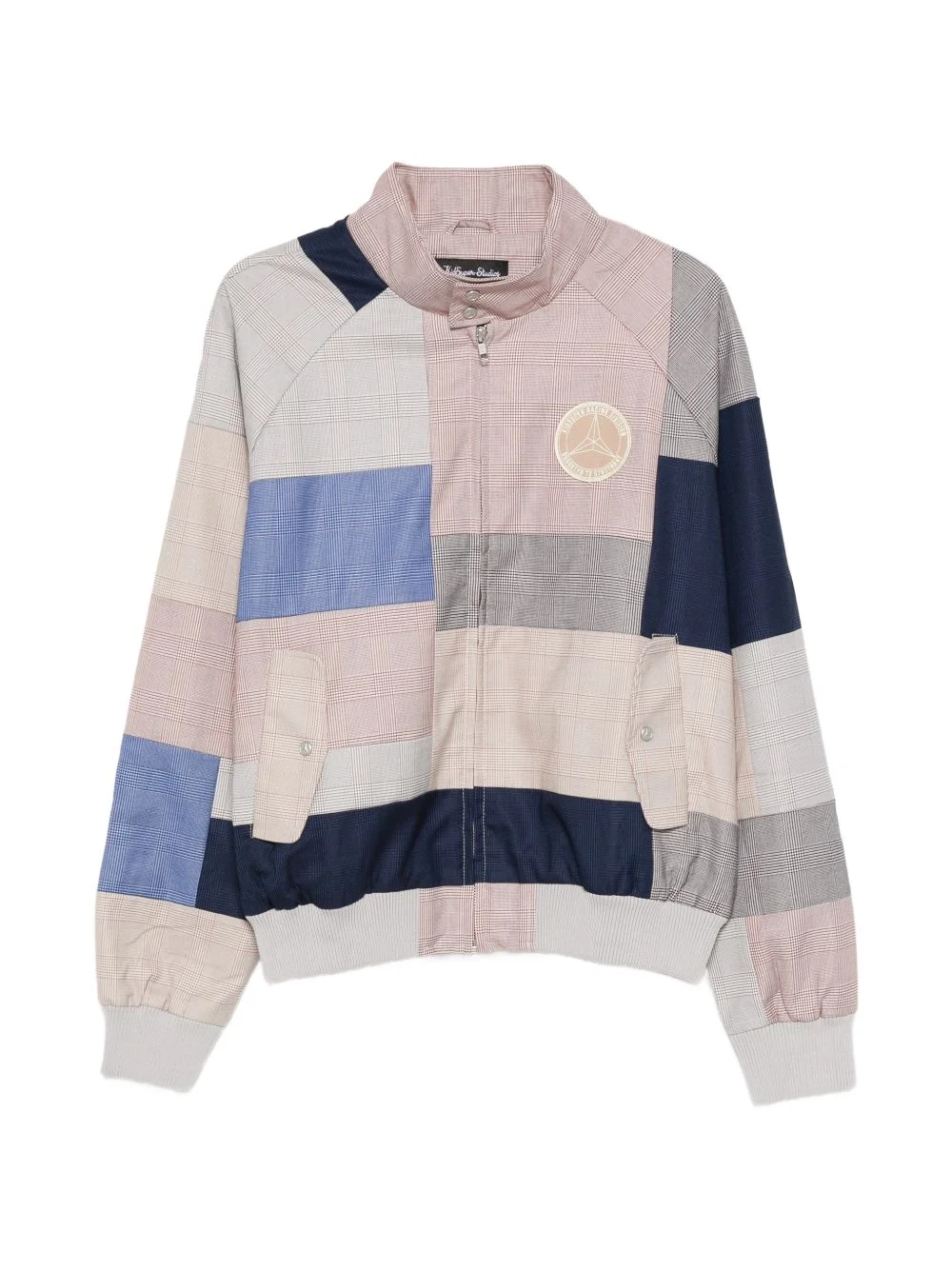 x Mercedez Benz patchwork zip-up jacket - 1