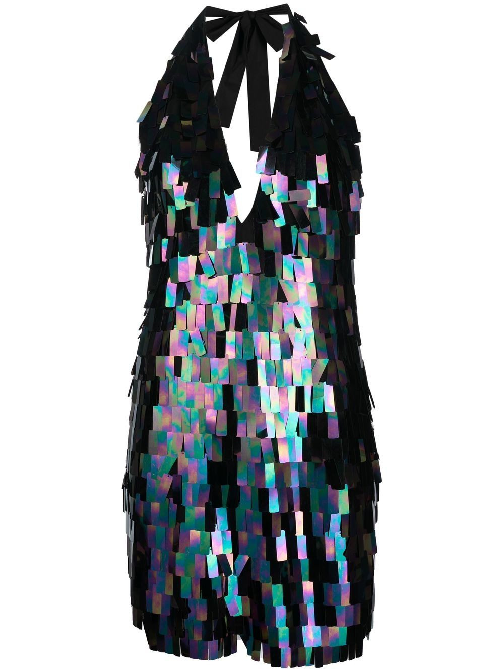 paillette-embellishment mini dress - 1
