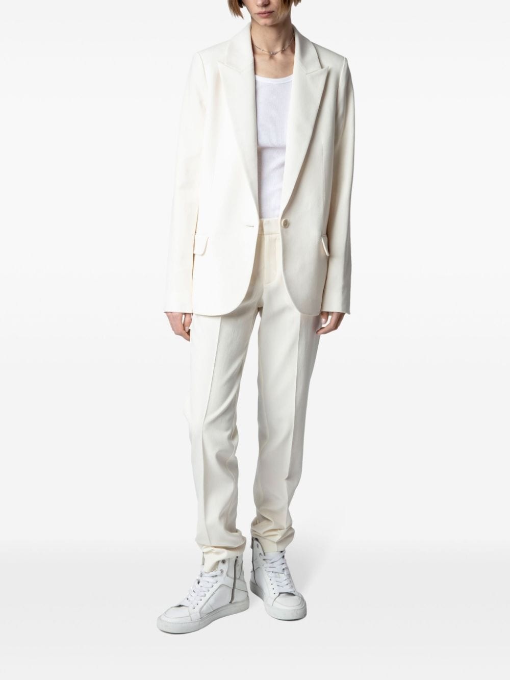 Prune tapered crepe trousers - 2