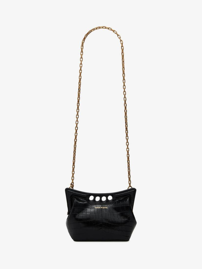 Women's The Peak Bag Mini With Chain in Black 5