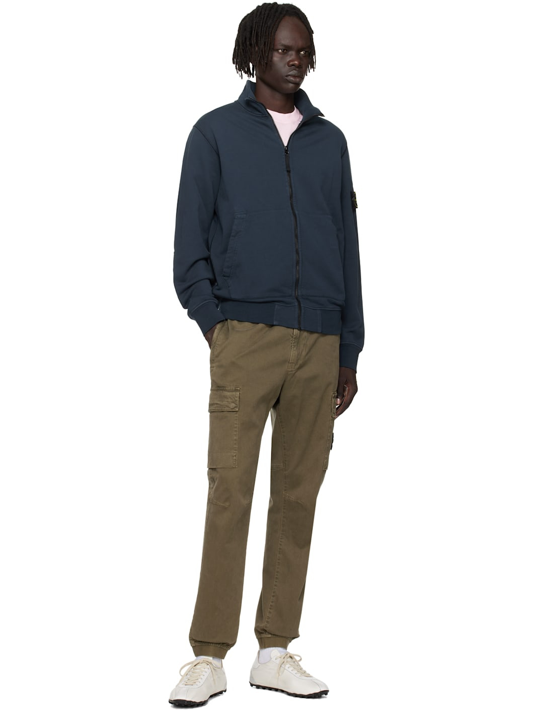 Green 3100033 Stretch Organic Broken Twill Cotton Cargo Pants - 5