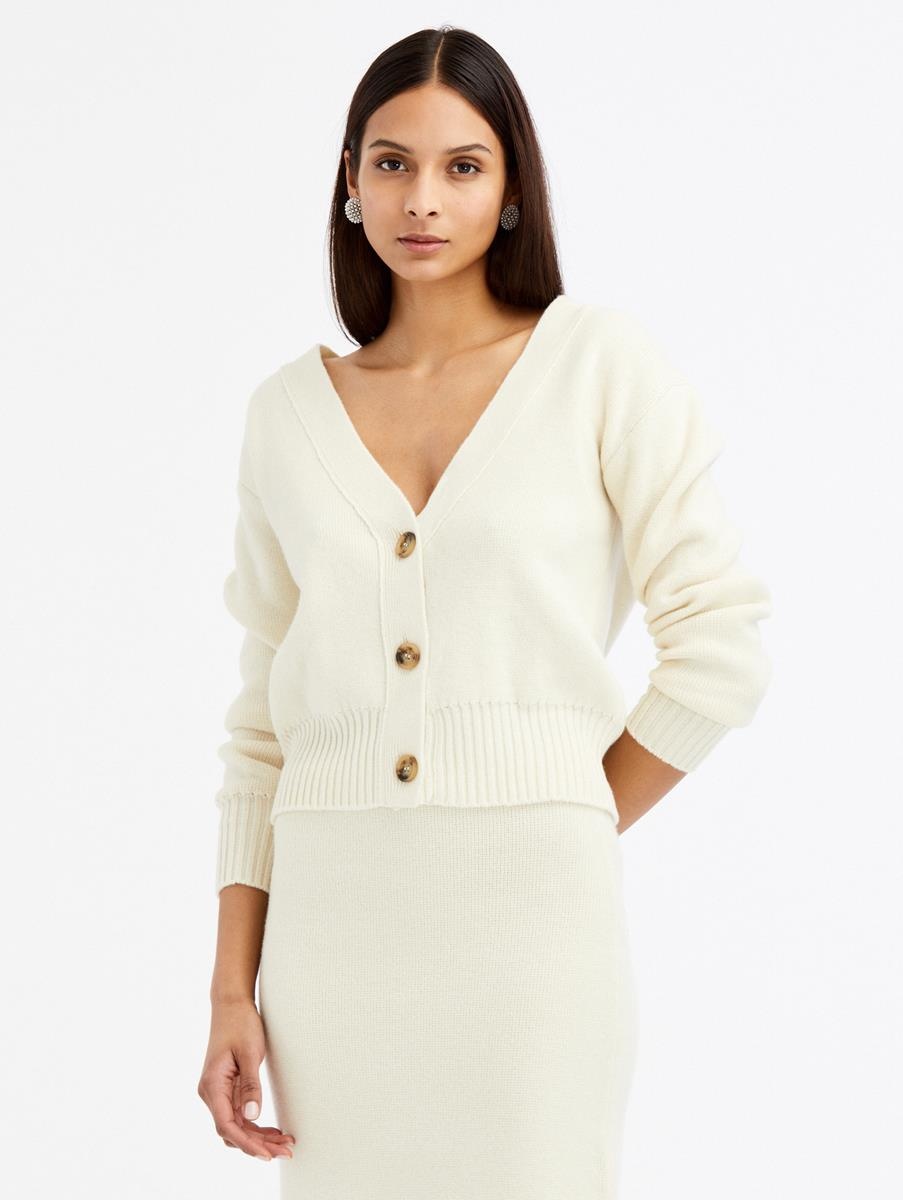 CASHMERE BOXY CARDIGAN - 1