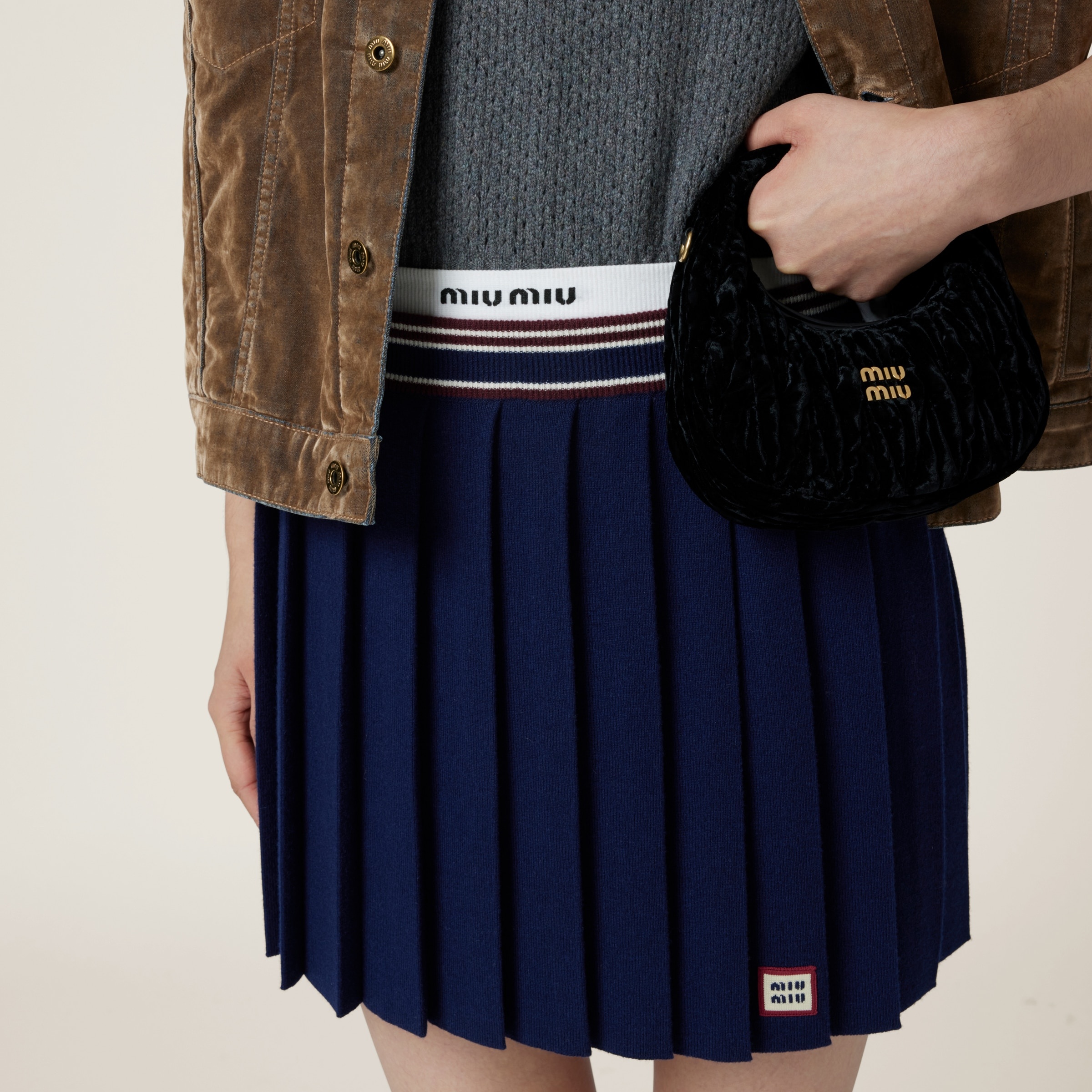 Wander velvet hobo mini bag - 2