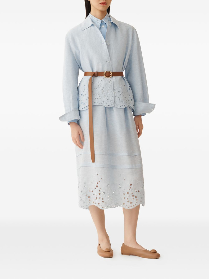 FABIANA FILIPPI scalloped embroidered shirt outlook