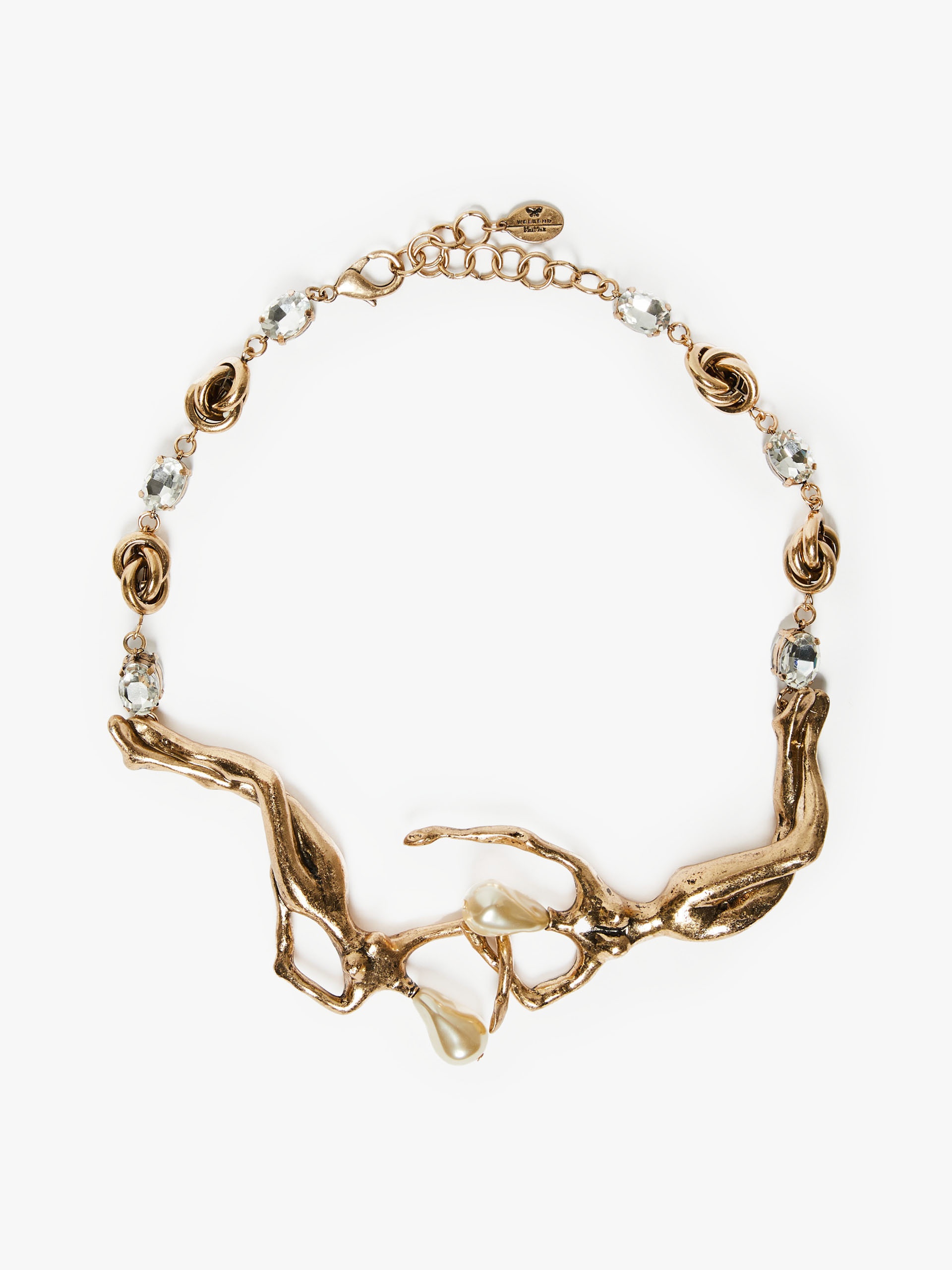 LUANA Metal and glass necklace - 1