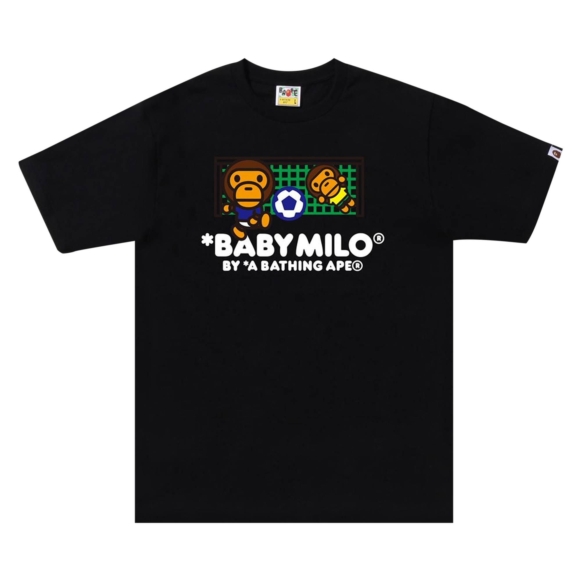 BAPE Baby Milo Soccer Tee 'Black' - 1