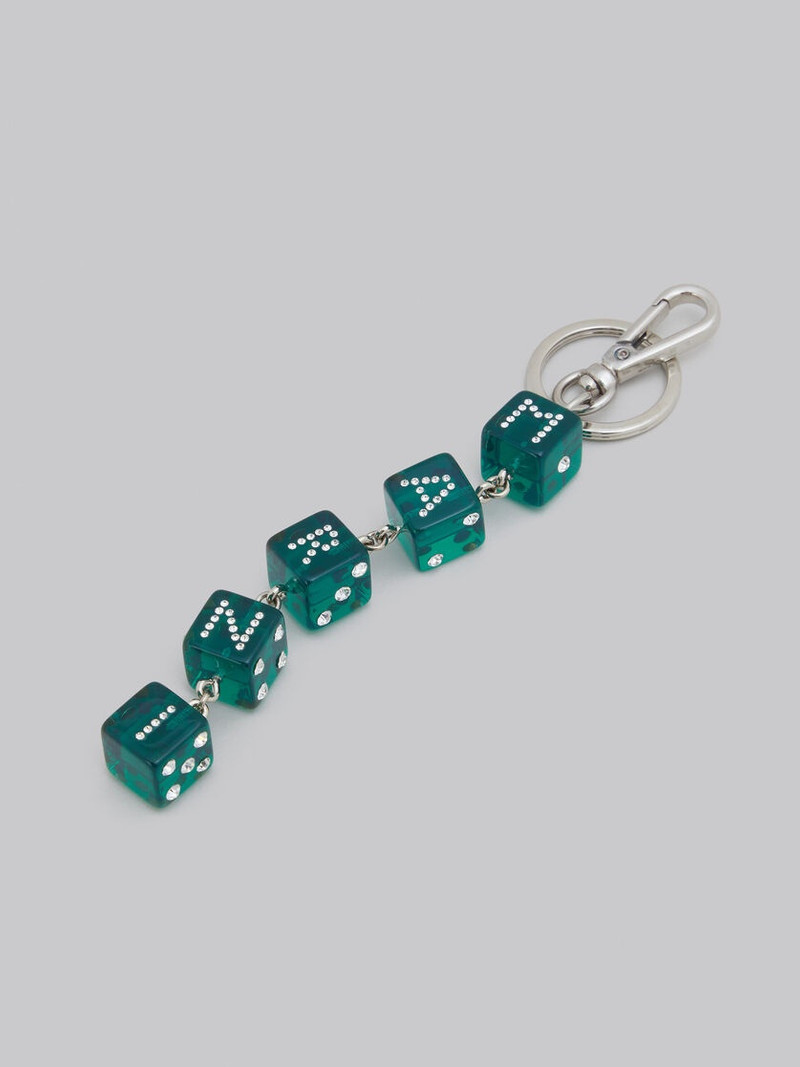 Marni KEYRING WITH RHINESTONE DICE CHARMS outlook