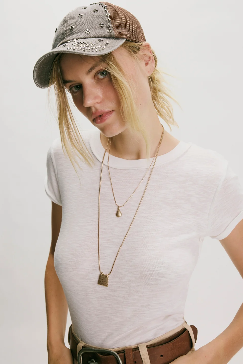So Billie Studdded Washed Baseball Cap - 1