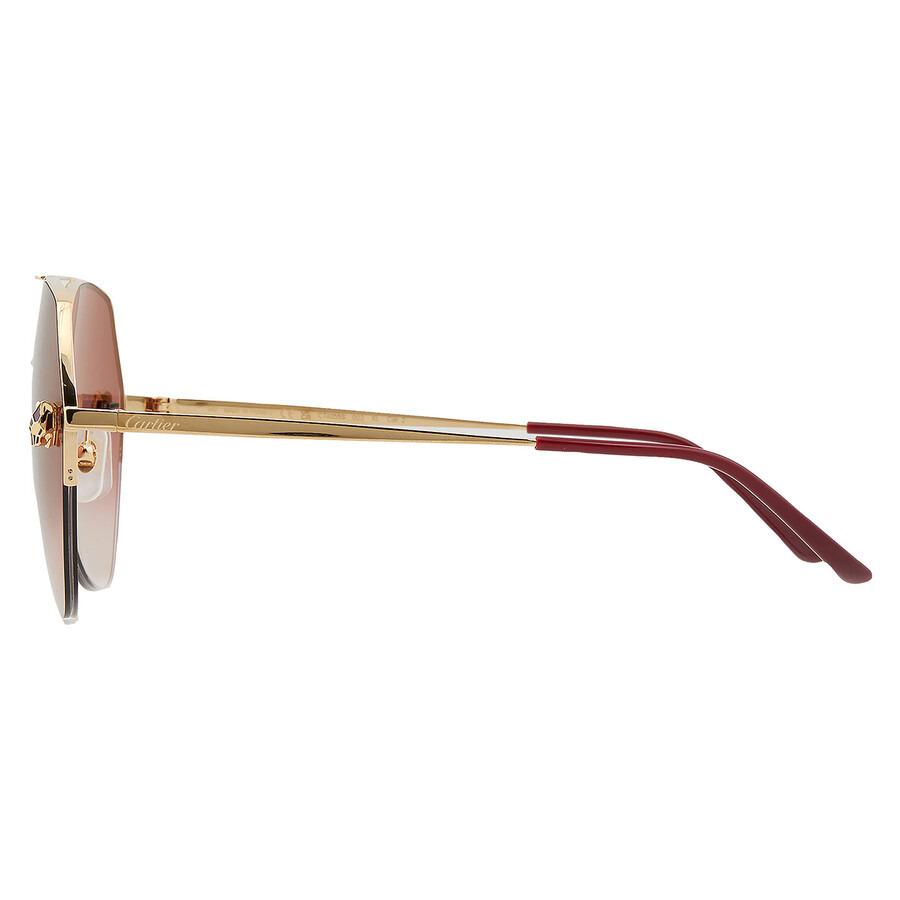 Cartier Panthere de Cartier Red Multi Treatment Pilot Ladies Sunglasses CT0355S 003 64 - 4
