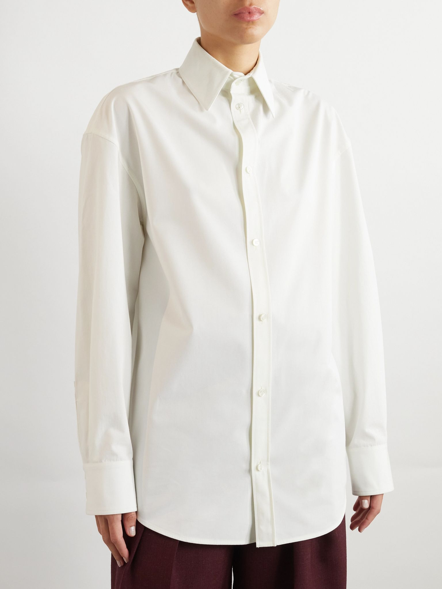 Cotton-poplin shirt White - 3