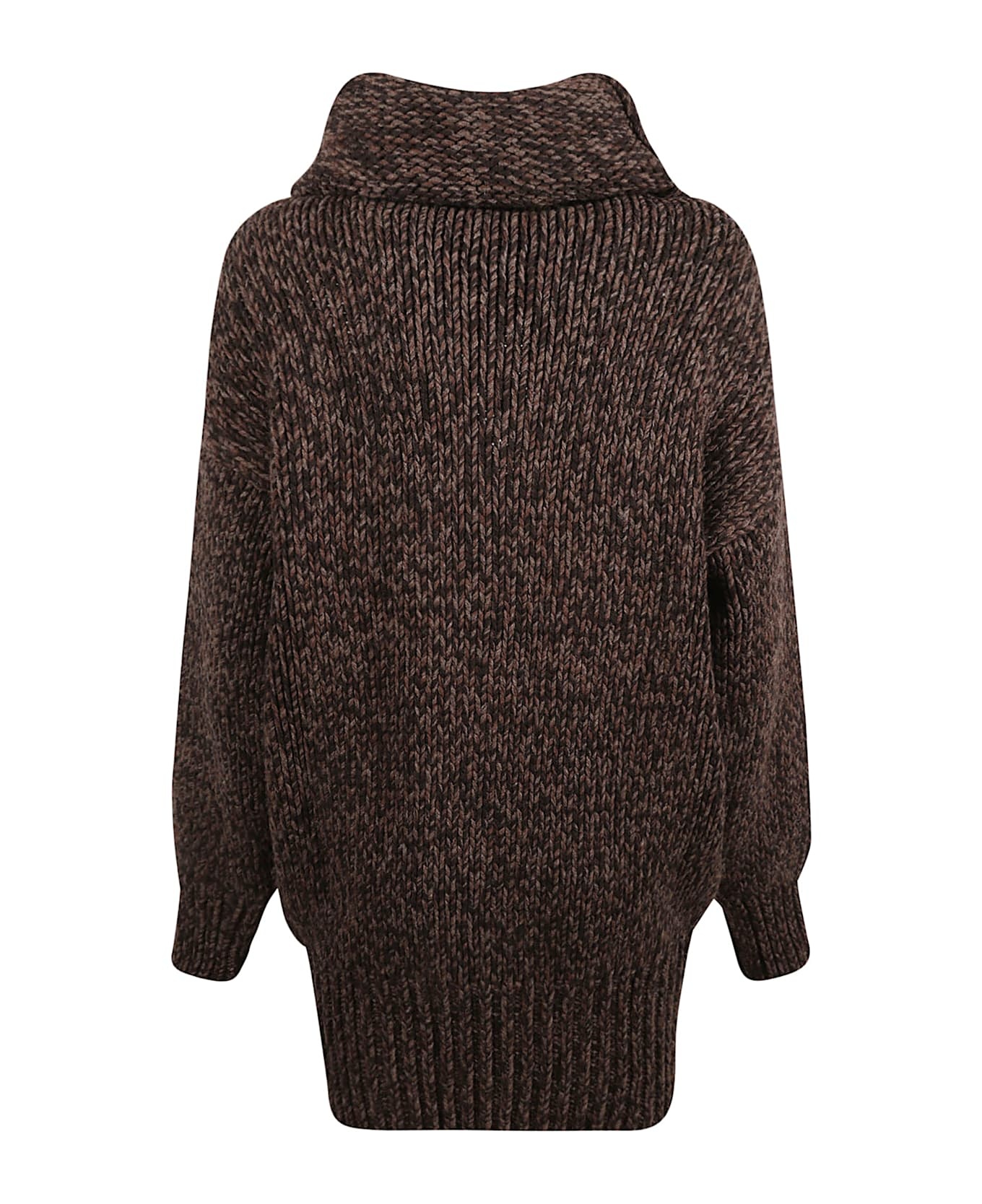 Hooded Knit Knitted Jumper - 2