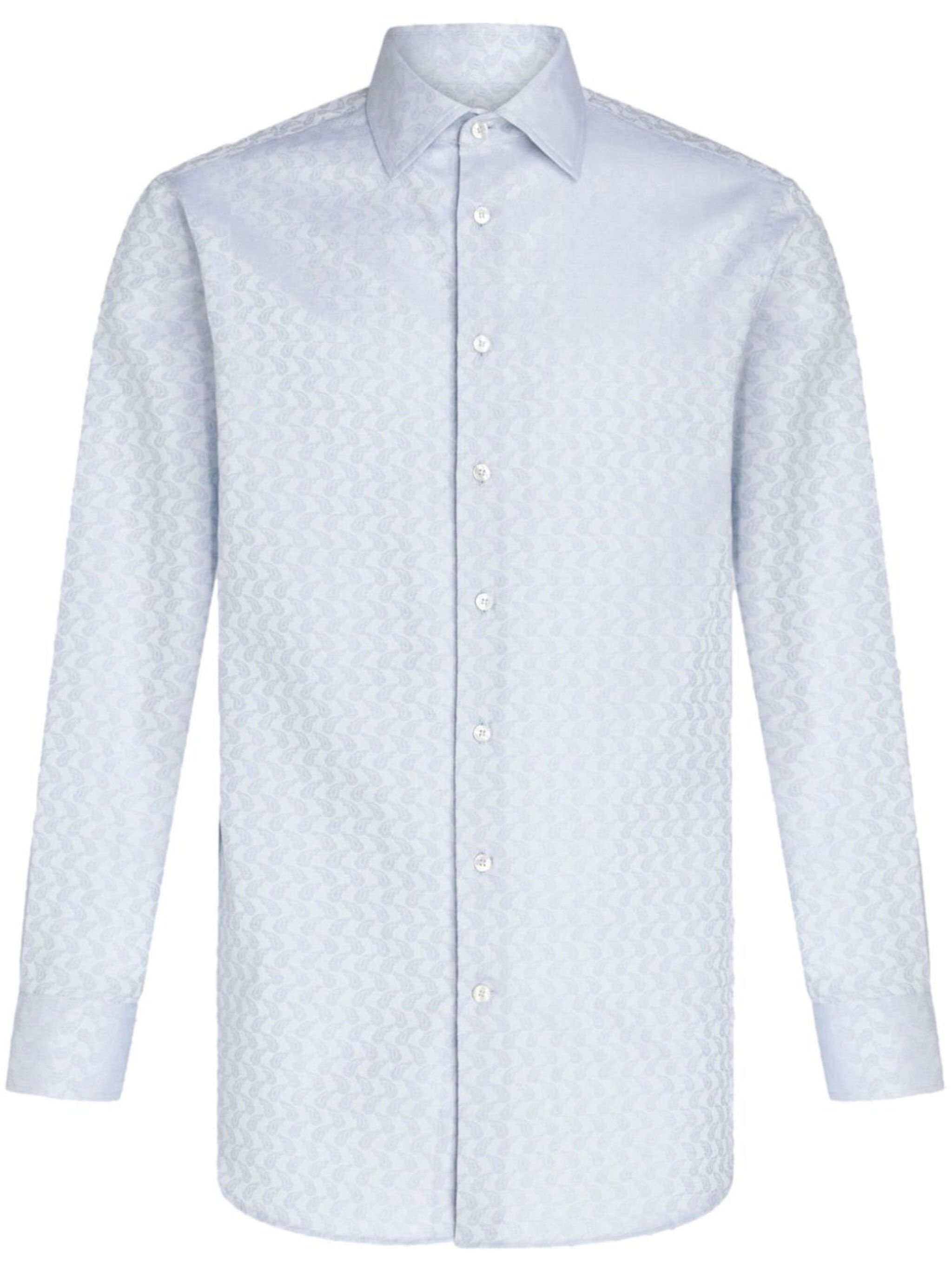 micro-paisley jacquard shirt - 1