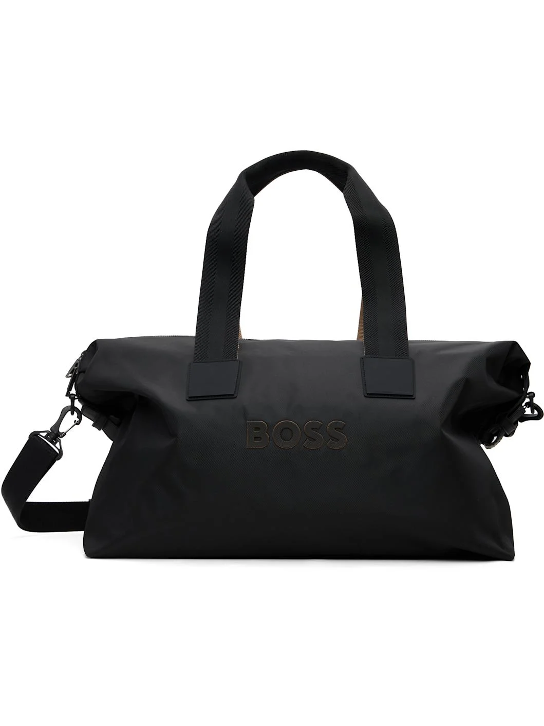 Black Bonded-Logo Duffle Bag - 1