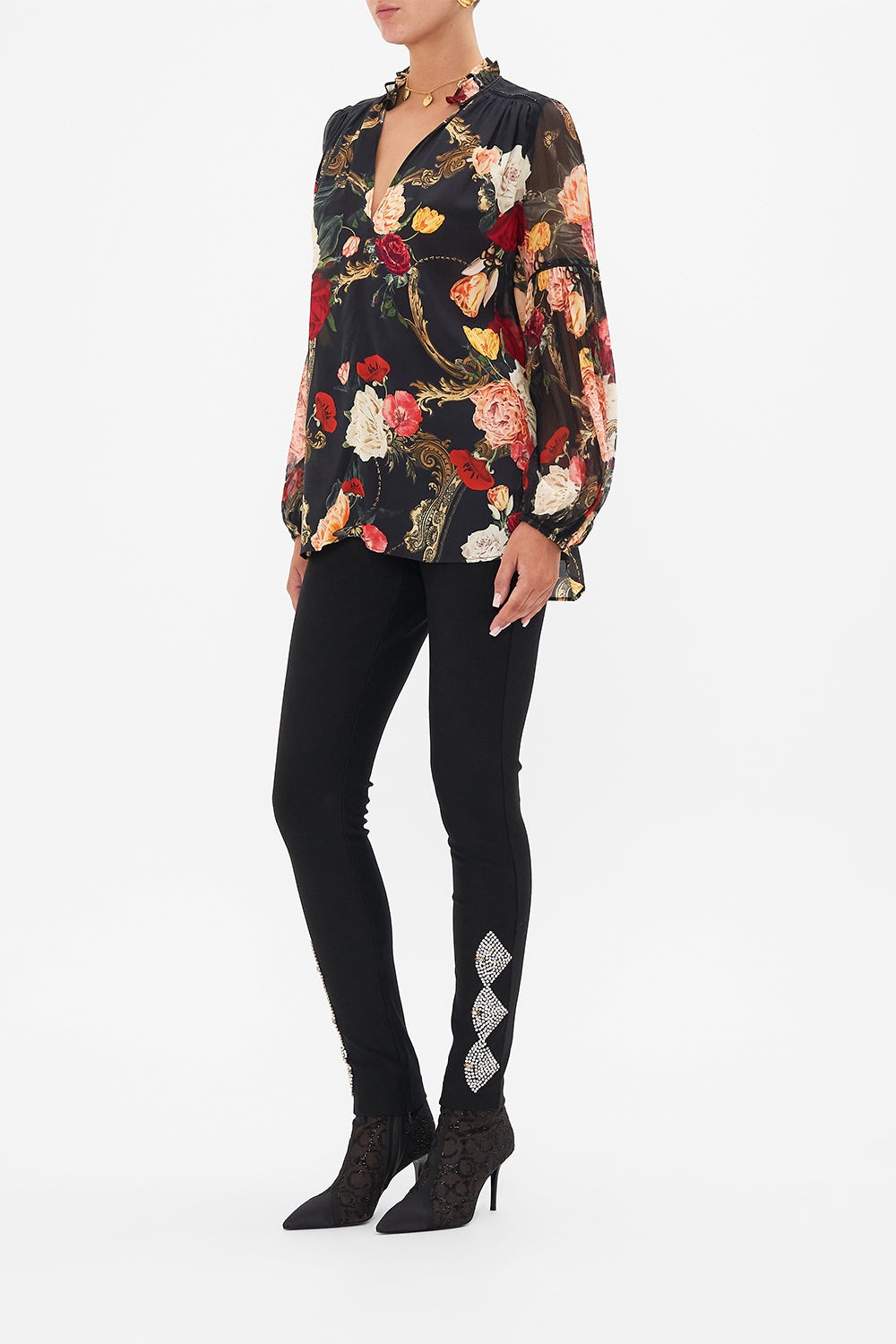 FRILL COLLARED BLOUSE - 4