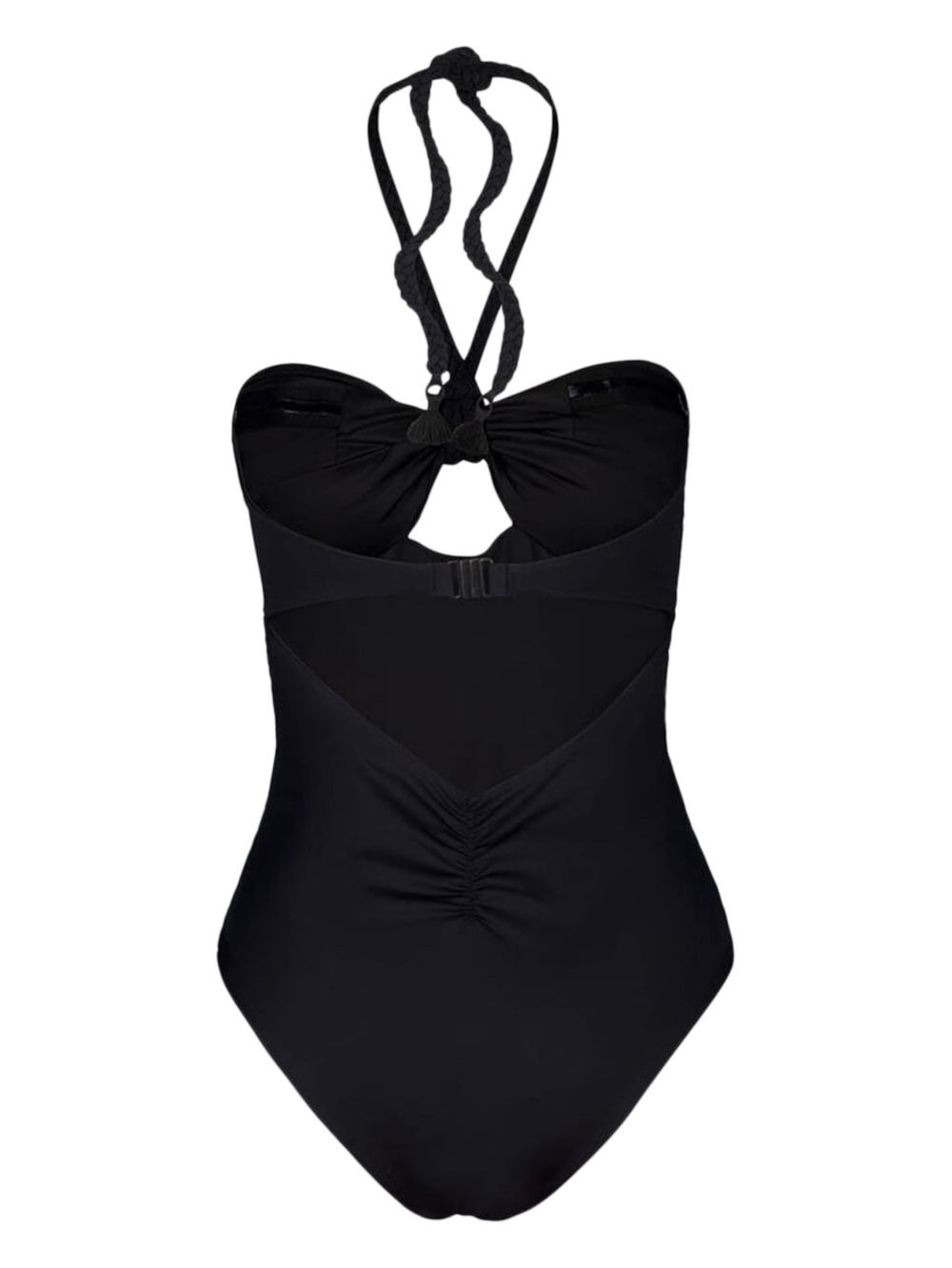 braided-strap halterneck swimsuit - 2