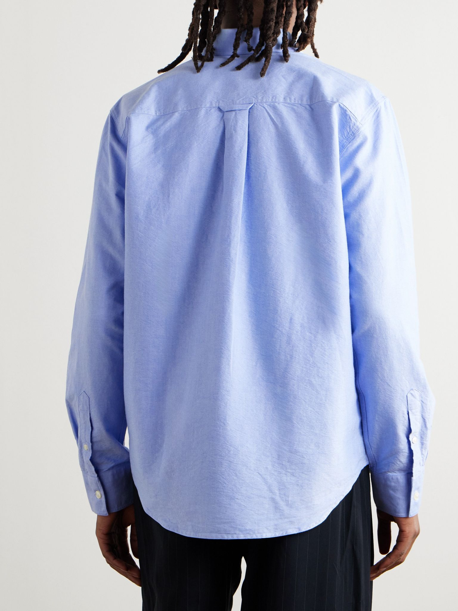 Colby 5910 Button-Down Collar Organic Cotton Oxford Shirt Blue - 3