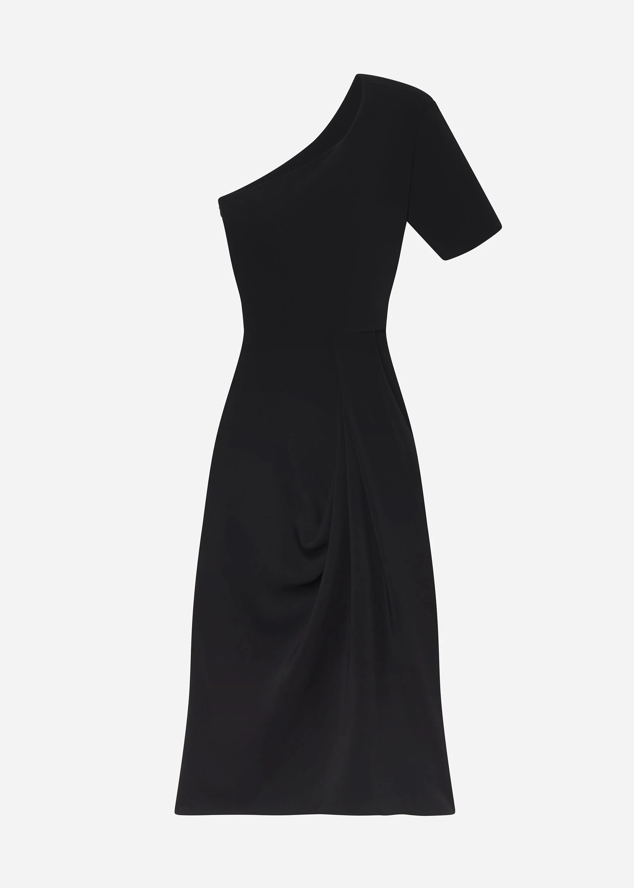 Draped Dress in Viscose Crepe - 1