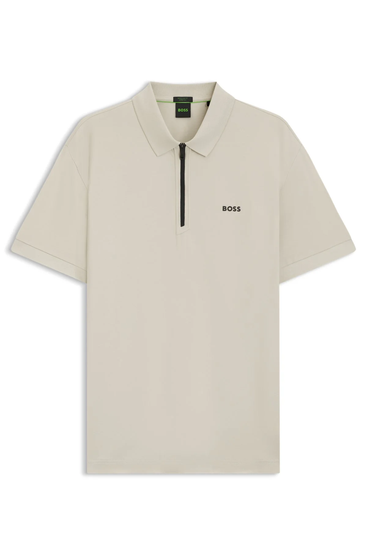 ZIPPER-NECK POLO SHIRT IN COTTON-BLEND JERSEY - 1