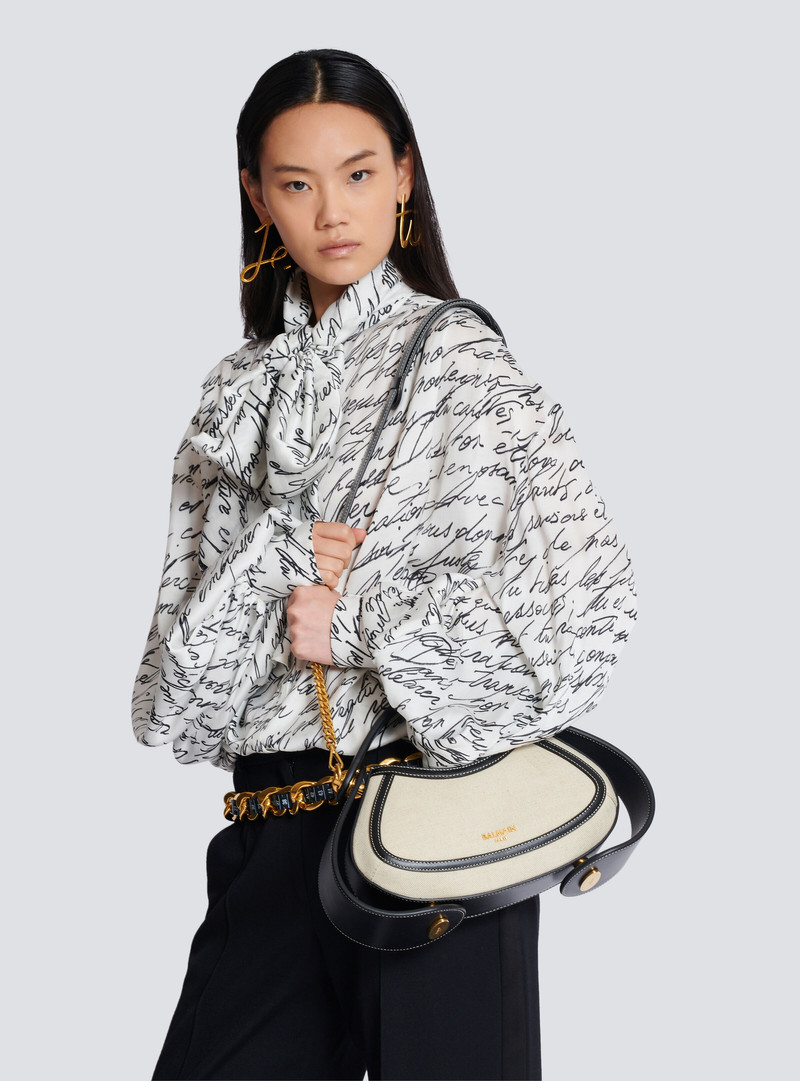 Medium Jolie Madame bag in canvas and leather 8