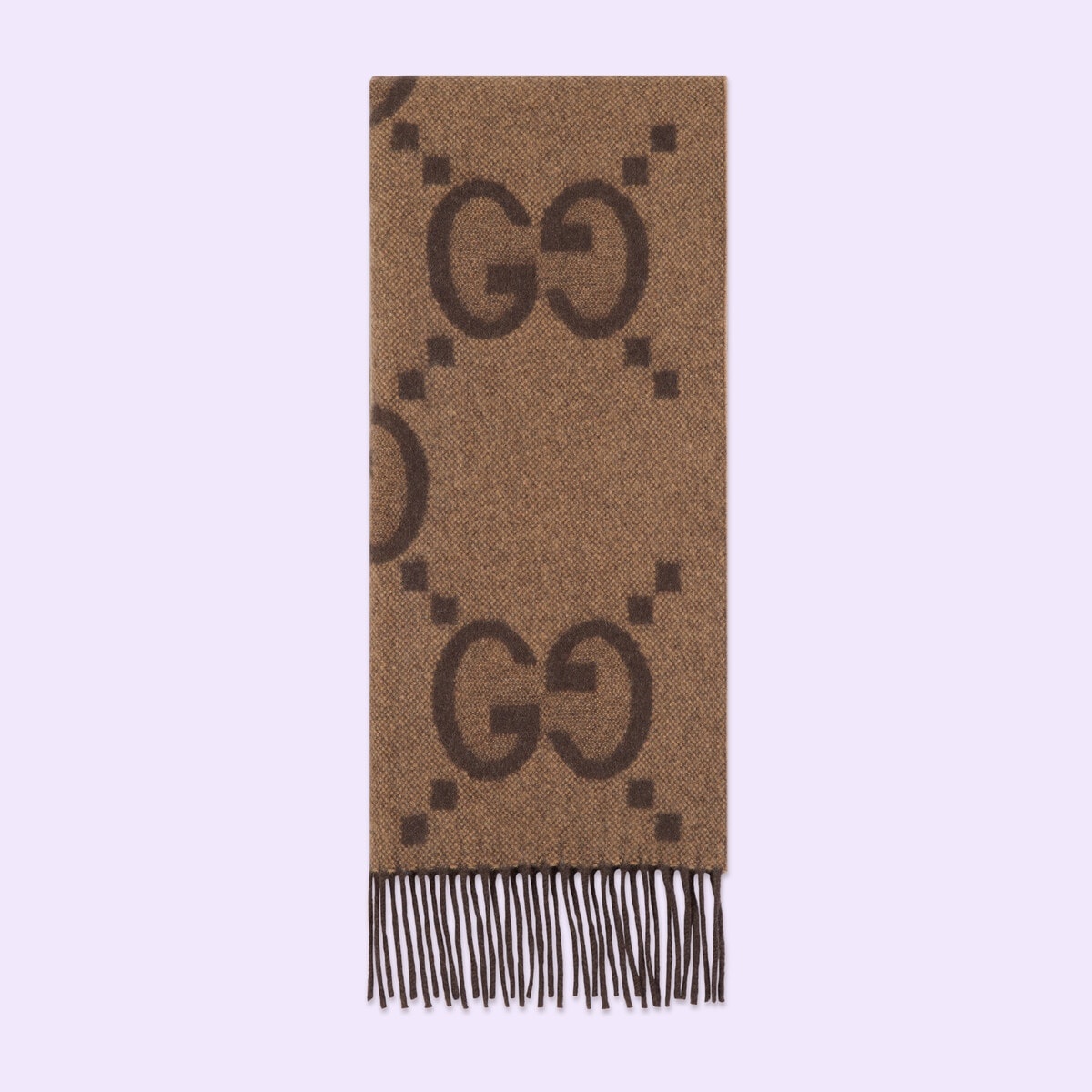 GG cashmere jacquard scarf - 1