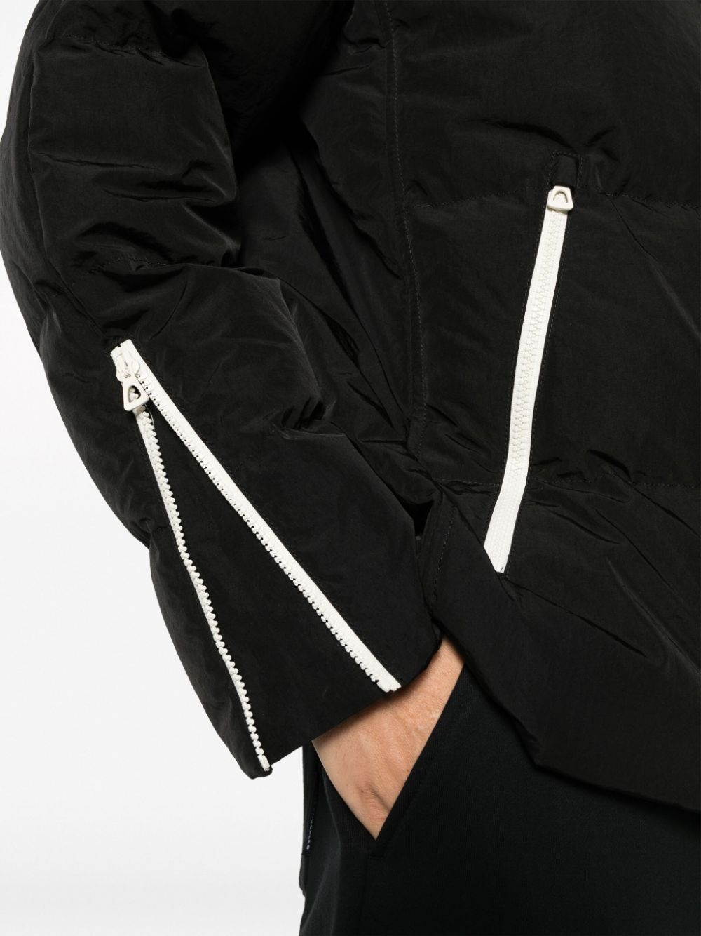 logo-print padded jacket - 5