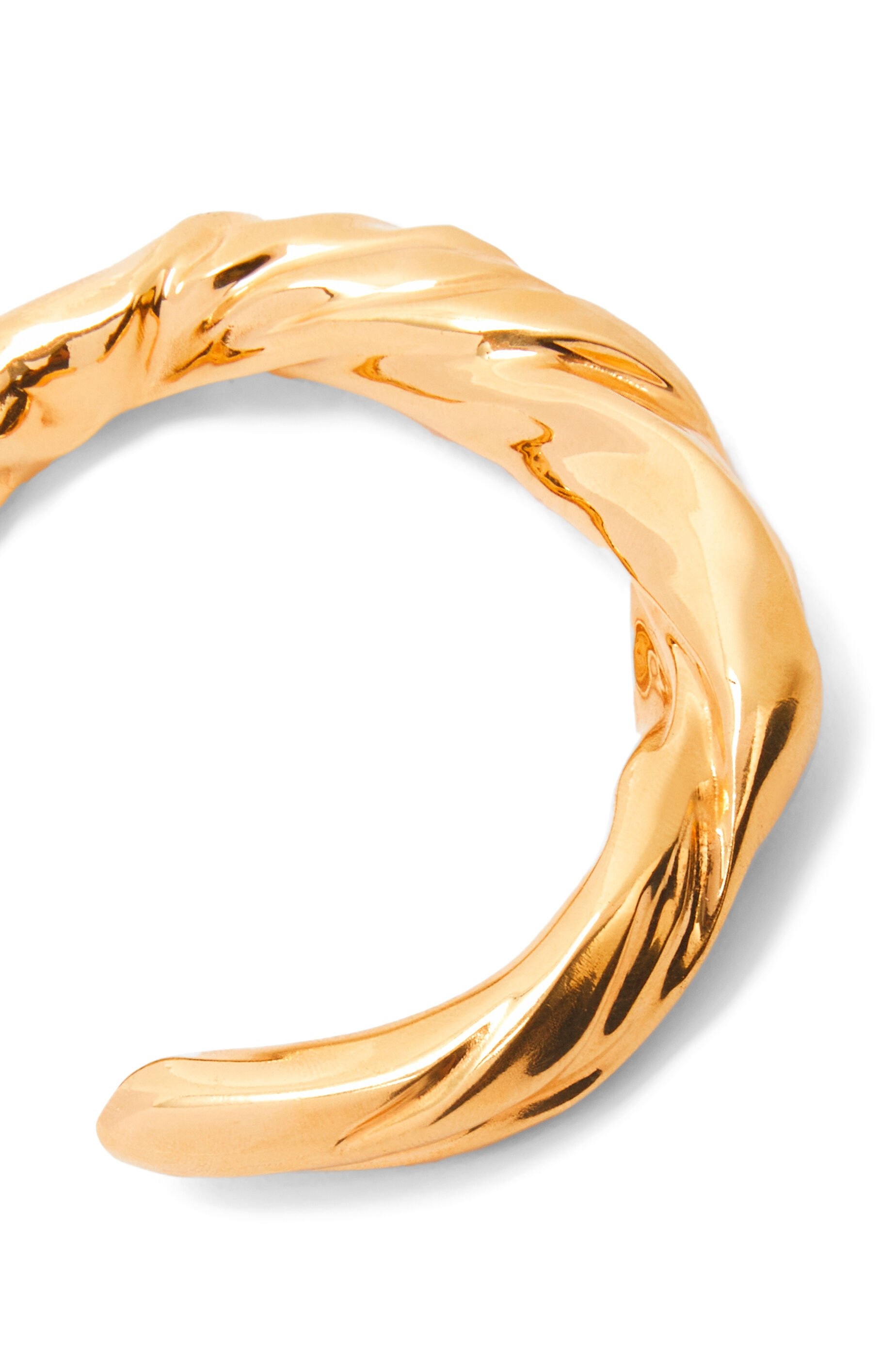 Small nappa twist cuff in sterling silver - 4