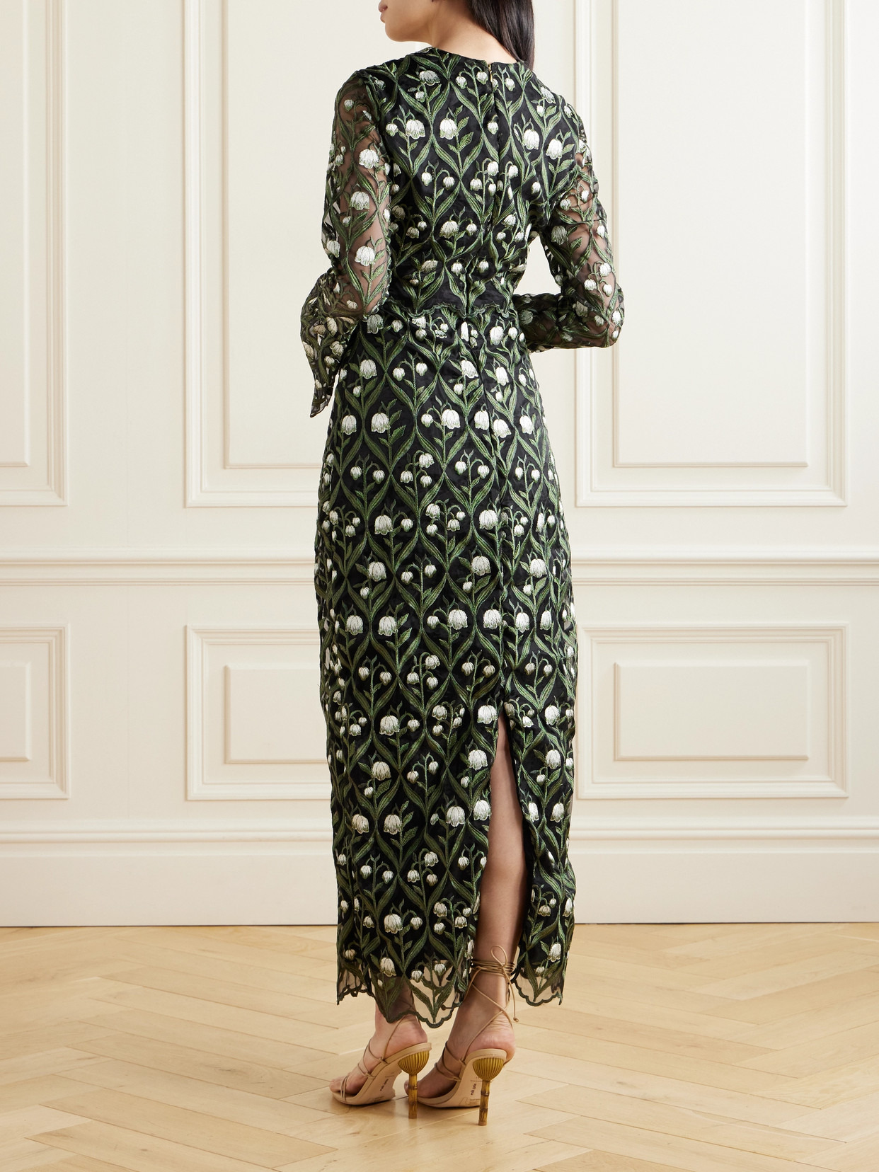 + Net Sustain Ellisella Perla Embroidered Tulle Maxi Dress - 3