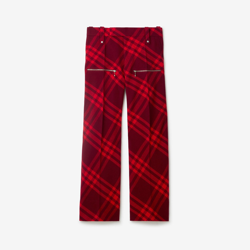 Check Wool Trousers 1