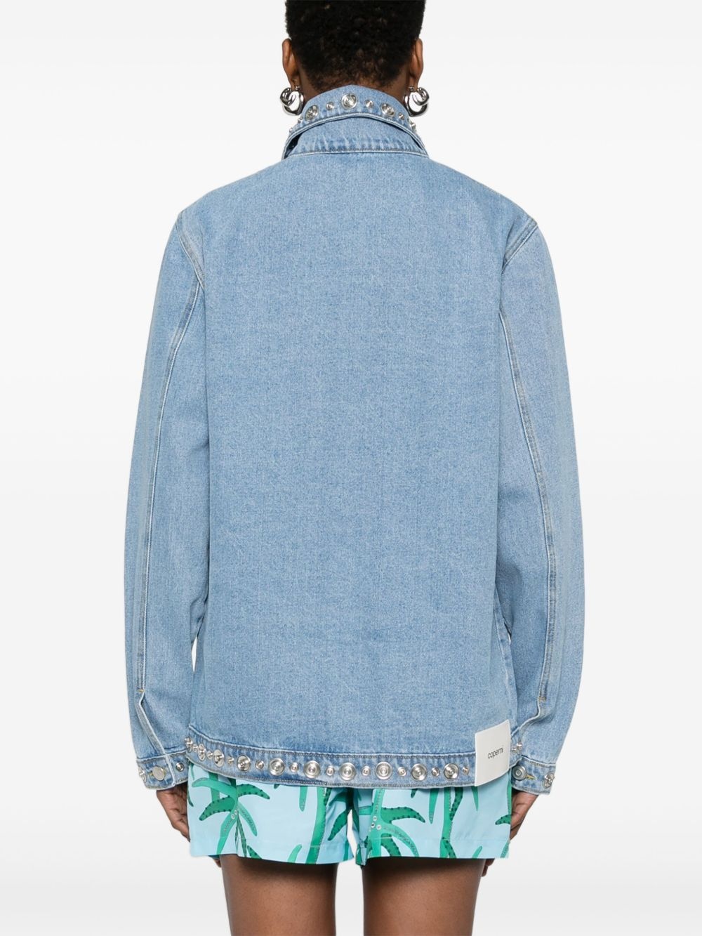 studded denim jacket - 4
