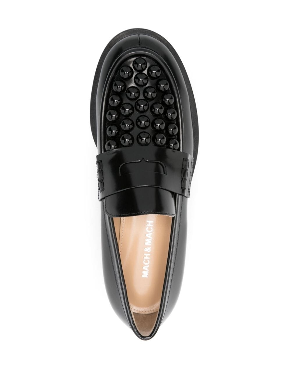 stud-embellished loafers - 4