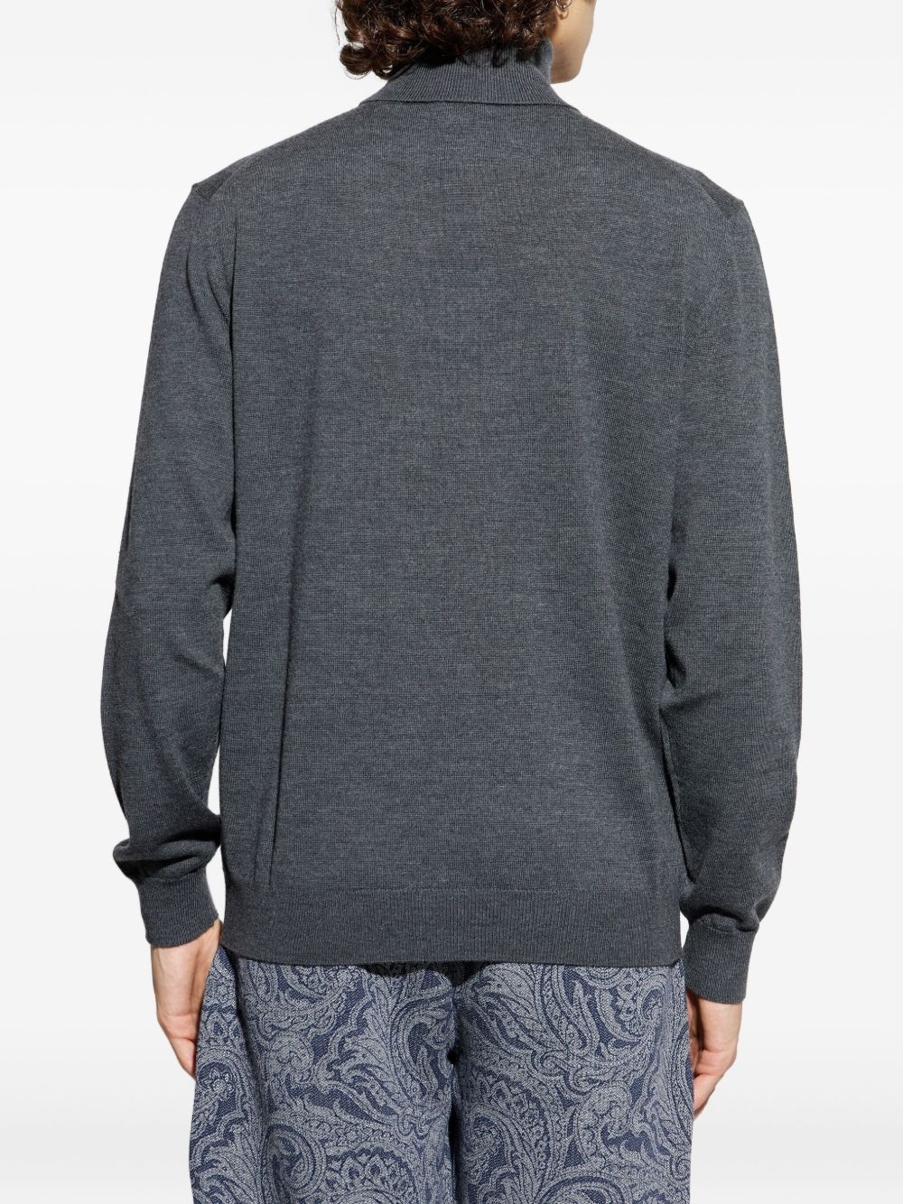 logo-embroidered turtleneck sweater - 4
