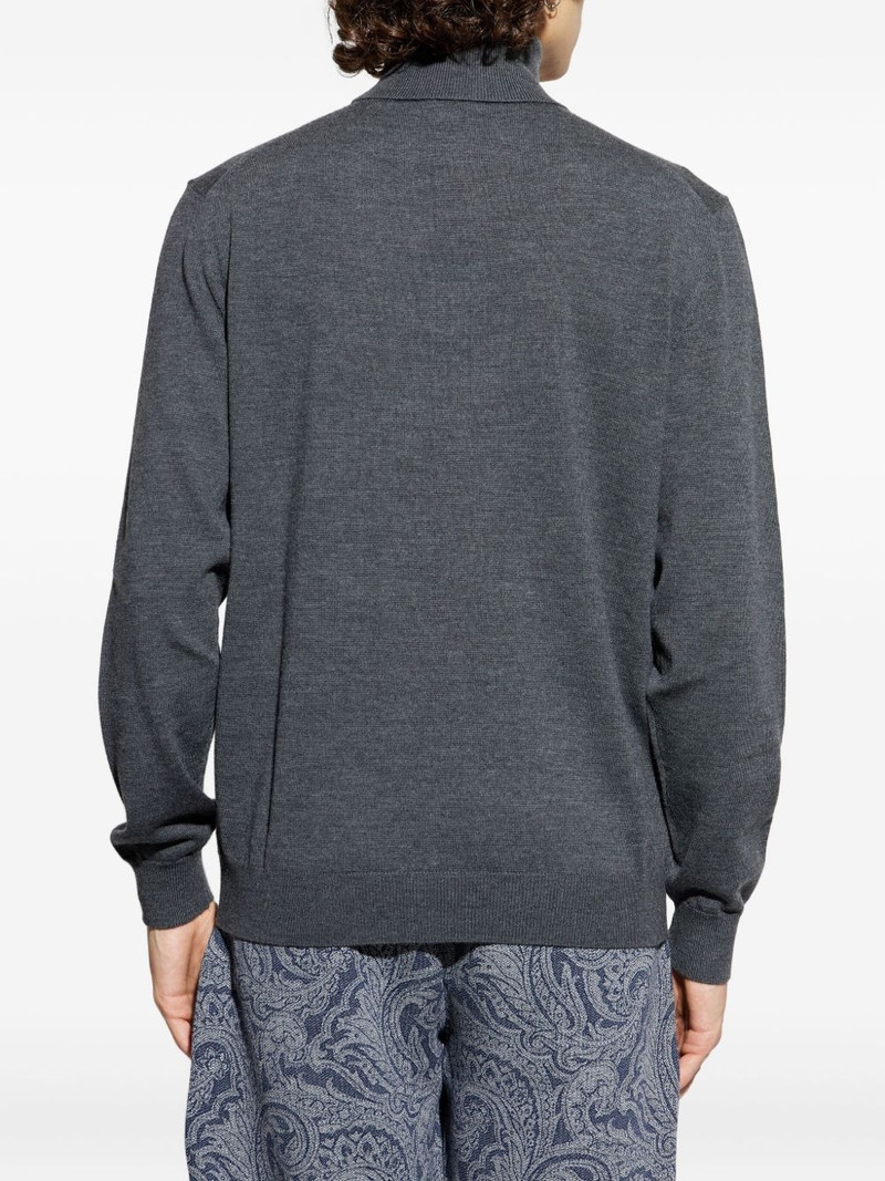 logo-embroidered turtleneck sweater 4