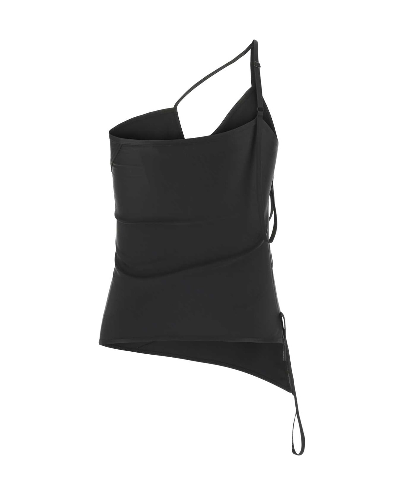 【送料&関税込】Balenciaga Black Stretch Nylon Top BALENCIAGA Black Stretch Nylon Top | italist | REVERSIBLE