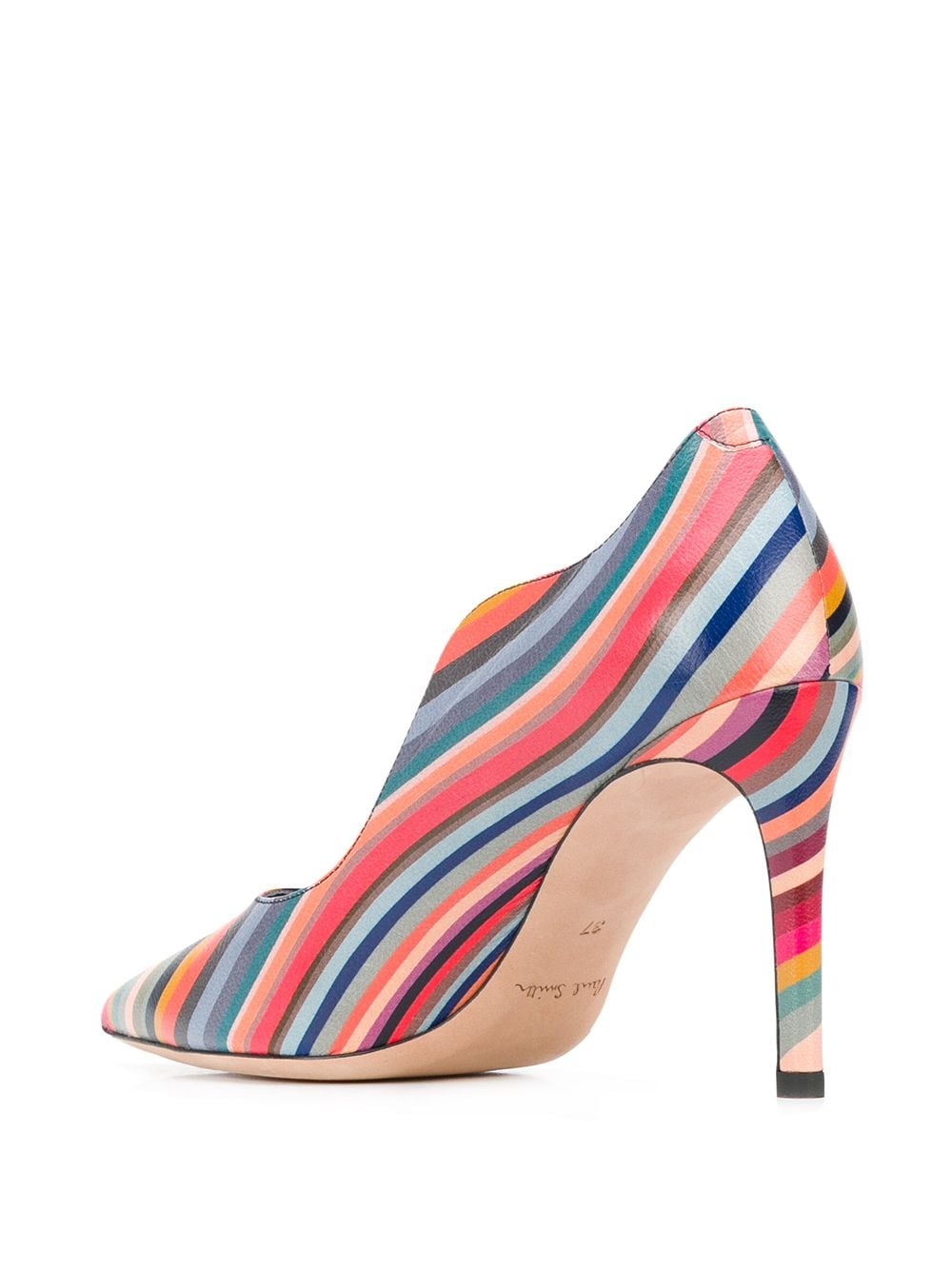 striped-print 95mm pointed-toe pumps - 3