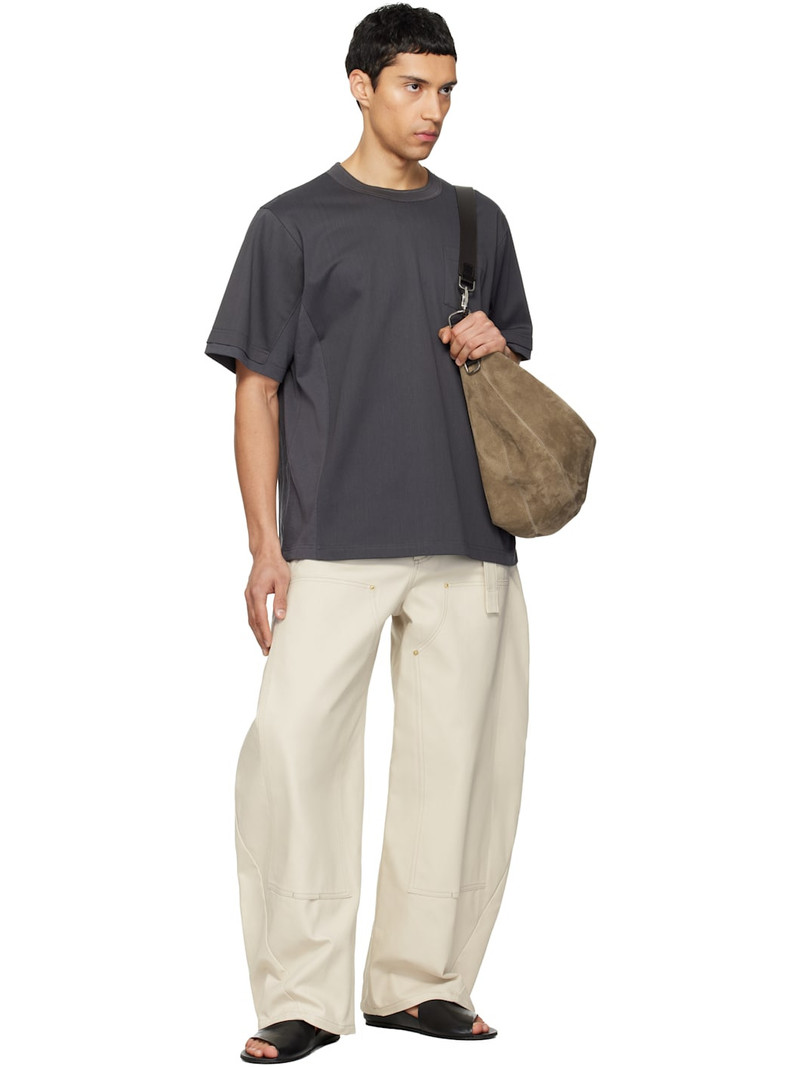 sacai Gray Cotton Jersey T-shirt outlook