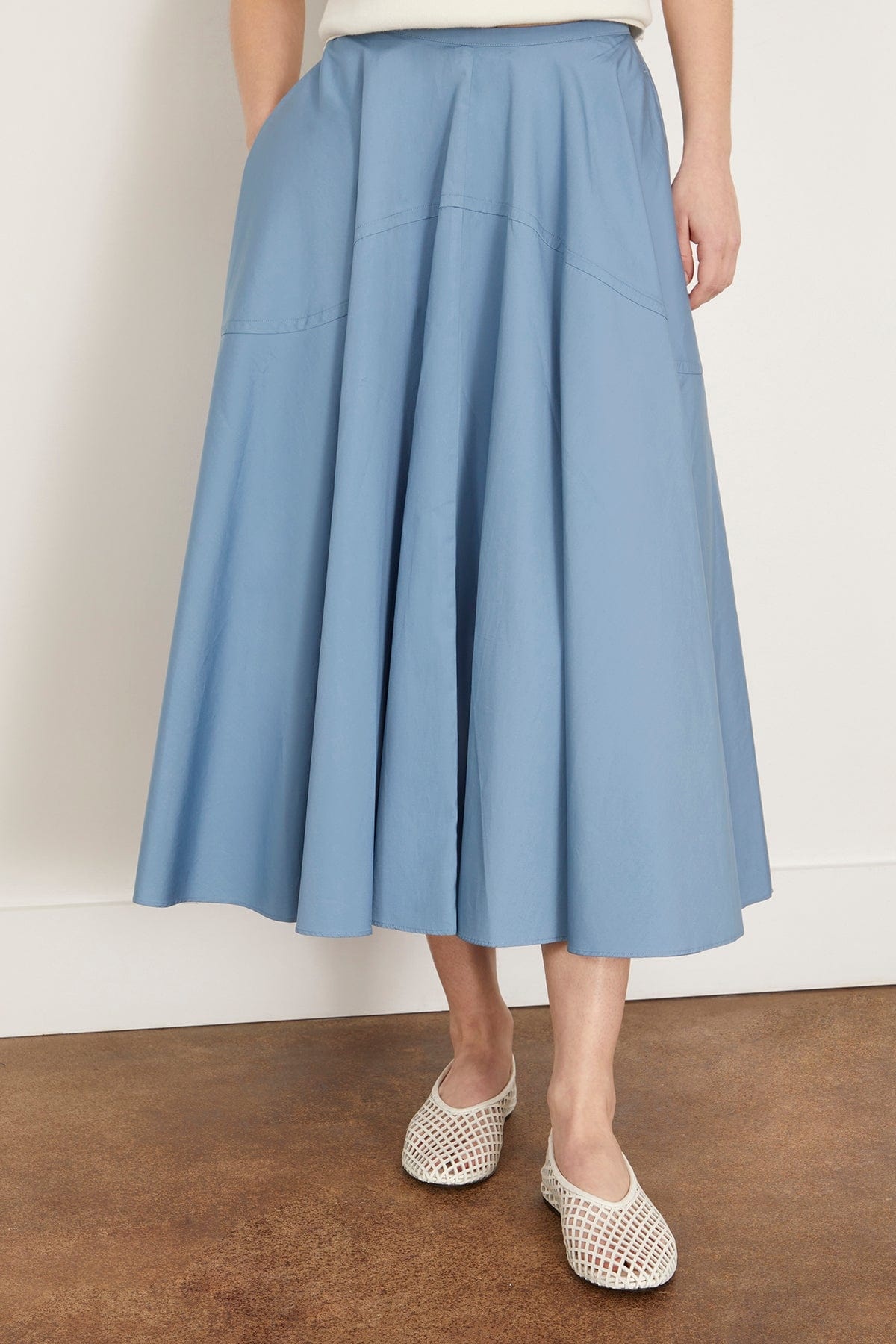 Maxime Cotton Poplin Skirt in Lobelia - 3