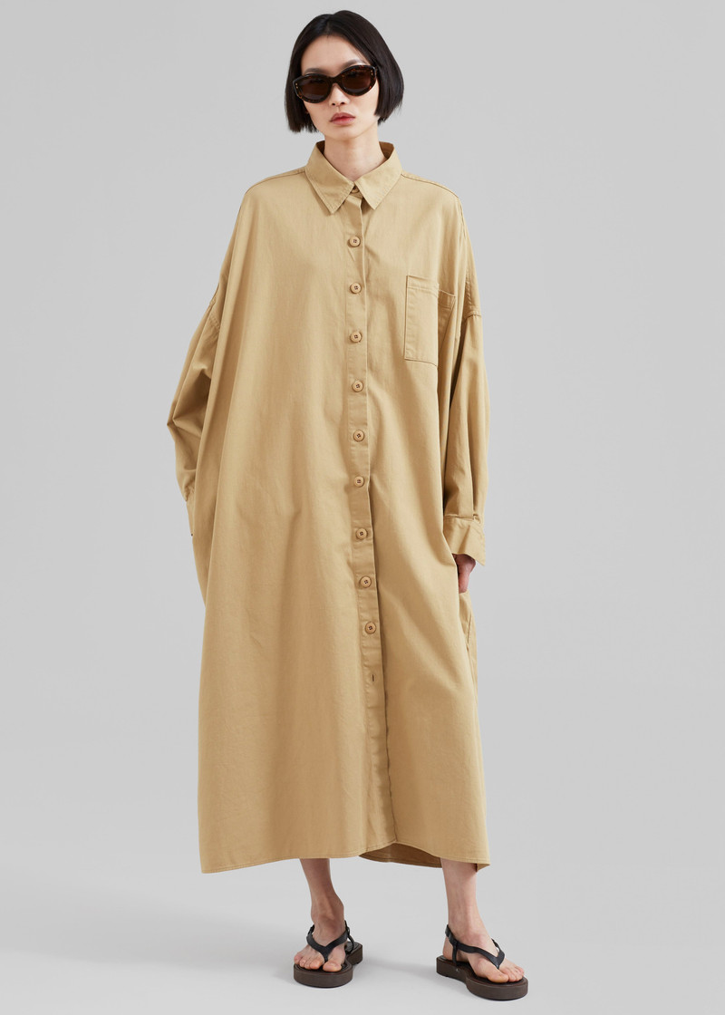 Kason Oversized Shirt Dress - Sahara 5