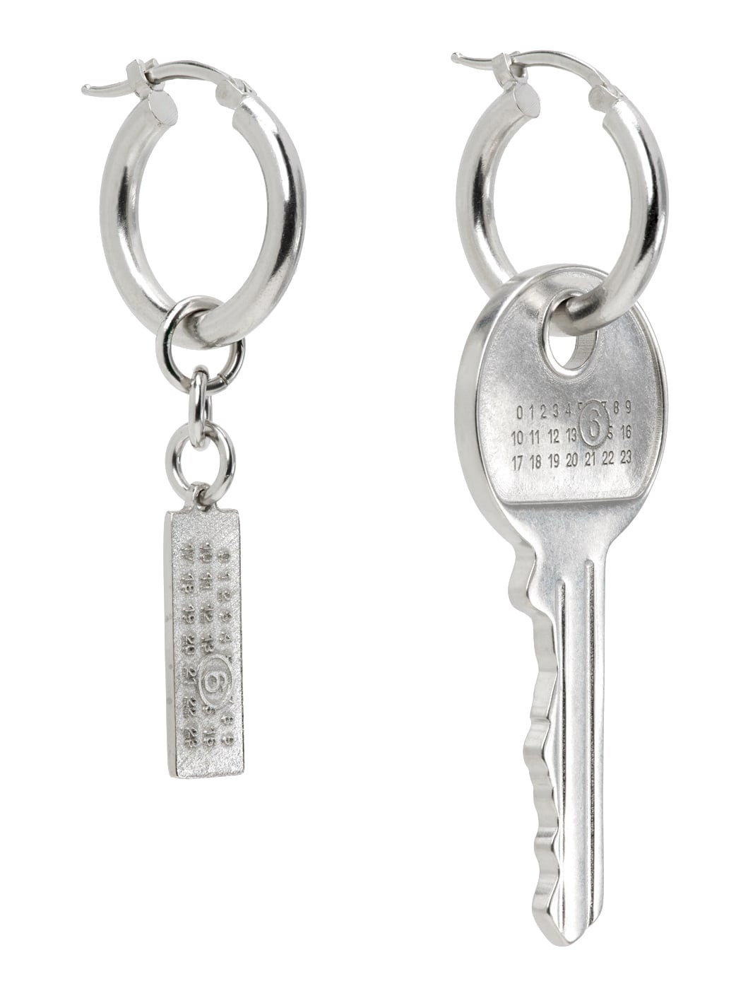 Silver Key Earrings - 2