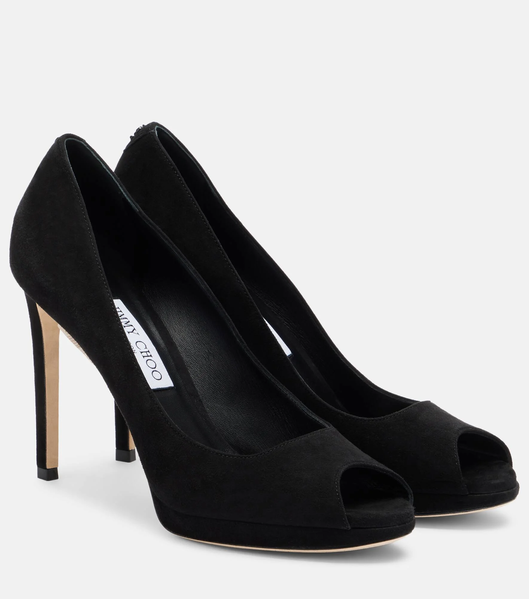 Riya suede peep-toe pumps - 1
