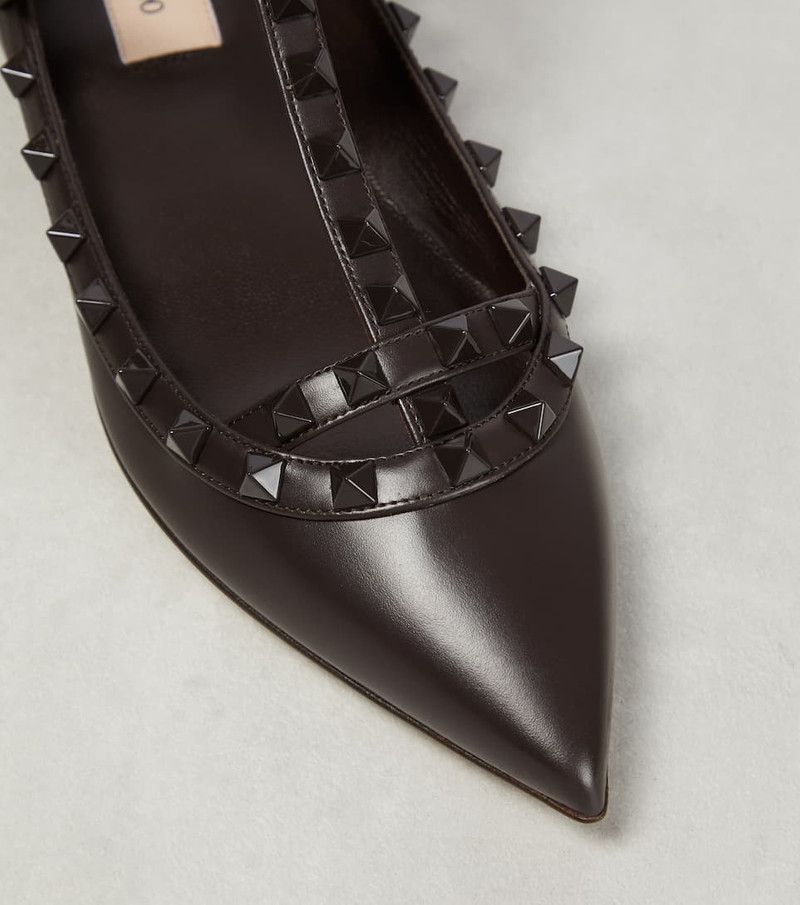 Rockstud leather ballet flats 6