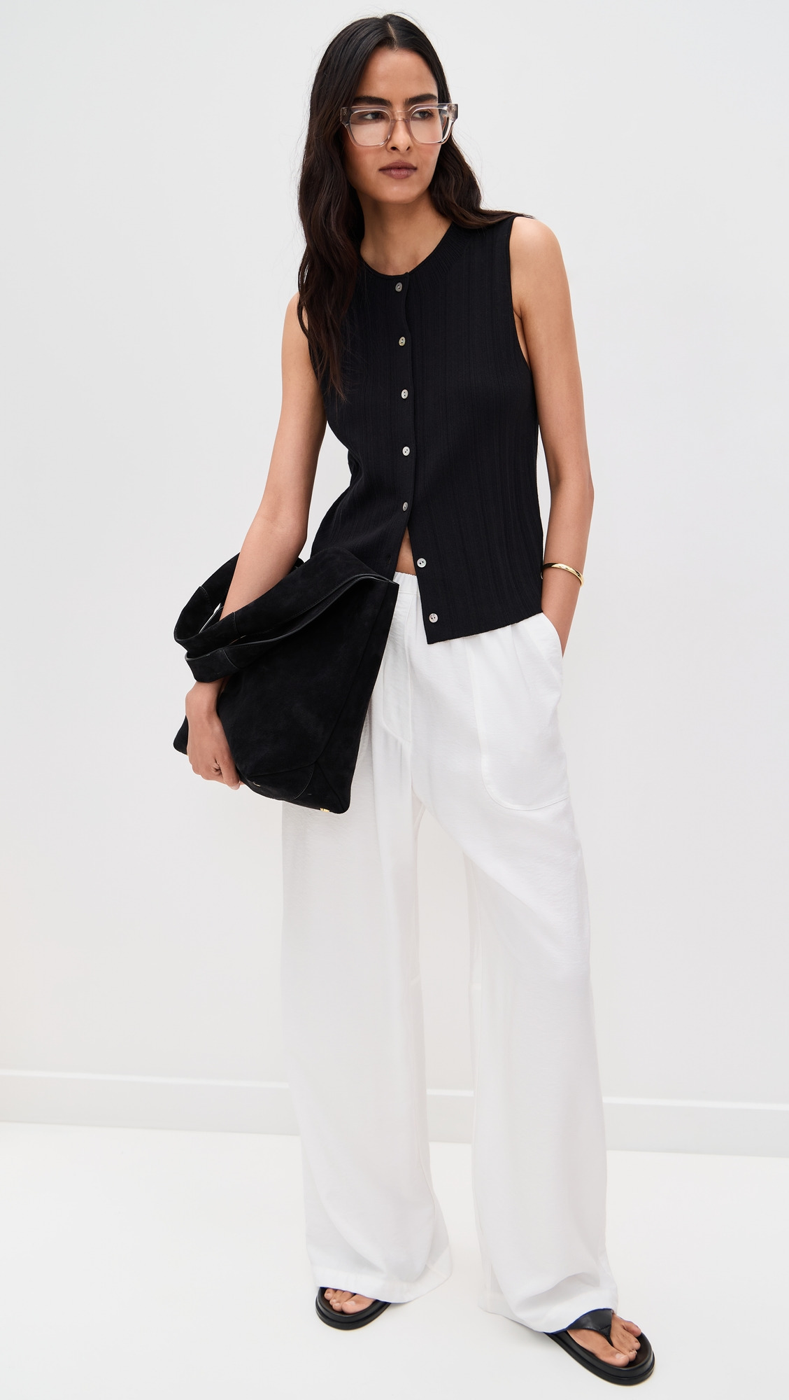 Button Up Sweater Shell - 4