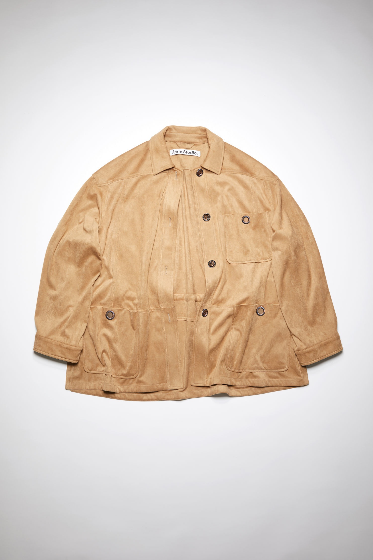 Faux suede jacket - Light brown - 4