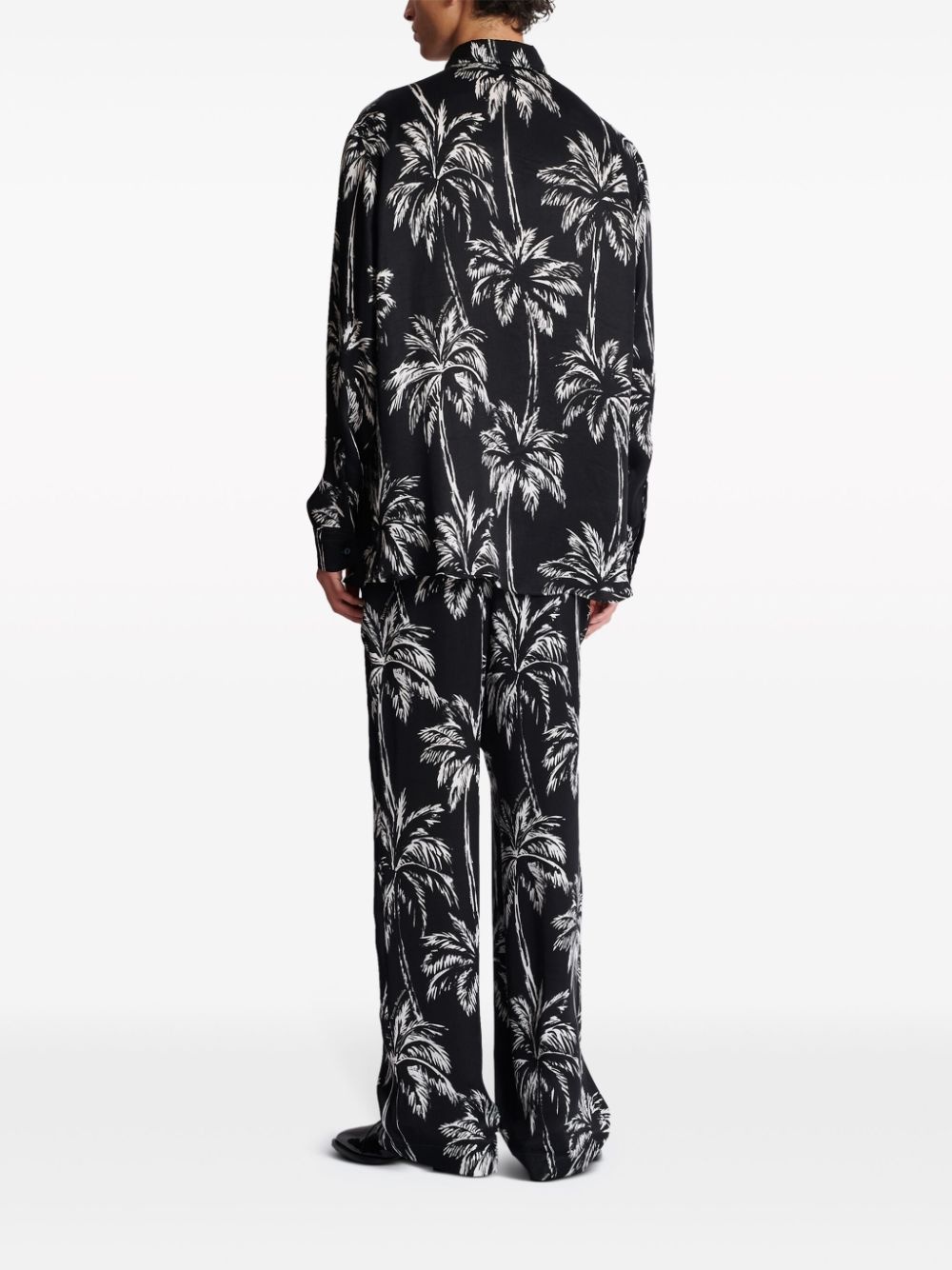 palm tree-print satin shirt - 4
