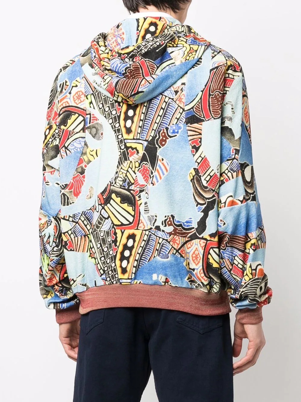 abstract-print hooded sweatshirt - 4